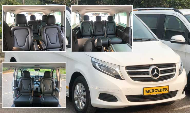 6 seater mercedes benz viano imported mini van on rent in delhi india