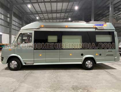 7 seater premium vanity van with toilet washroom bedroom hire for film shot and events in delhi india